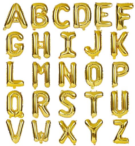 Letter Balloons 16 Inch Mylar Foil Alphabet Letter A Z Balloons Set For