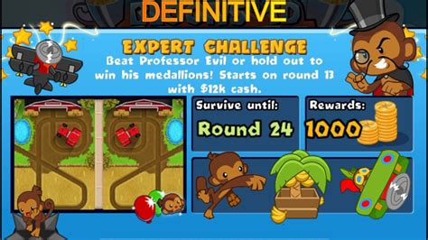 Bloons Td Battles Professor Evil Challenge In Btd Battles Week 32 1 2 153 Youtube