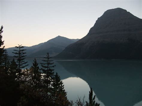 Berg Lake In The Morning With Rearguard Mountain Flickr