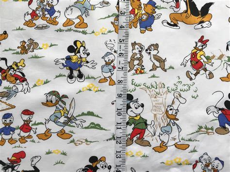 Rare Vintage Walt Disney Fabric Mickey Minnie Mouse Pluto - Etsy