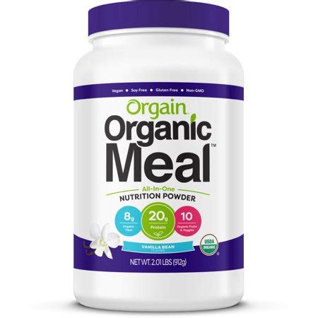 Orgain Organic Vegan Meal Replacement Powder, Vanilla, 2.0 Lb - Walmart.com