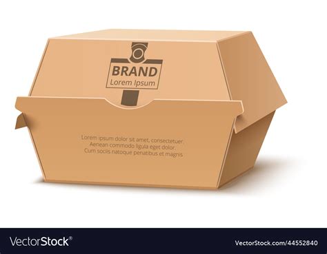 Street Food Packaging Realistic Paper Takeaway Vector Image