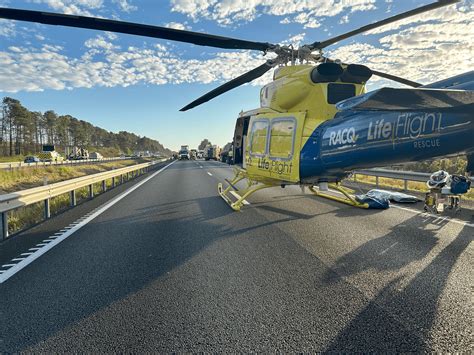 Motorcyclist Airlifted After Multi Vehicle Crash On Highway Lifeflight