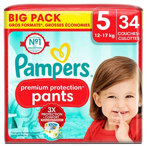 Pampers Premium Protection Pants Couches Culottes Taille 5 12 17kg 34