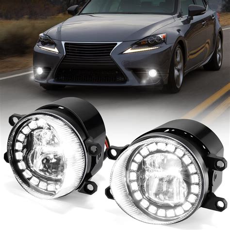 Amazon Auxbeam Led Fog Lights With Halo Drl Daytime Runing Lights