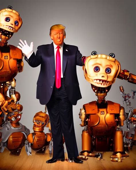 Donald Trump As An Animatronic Robot Hyperreal Stable Diffusion