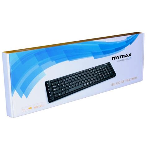 Teclado Multim Dia Slim Chocolate Usb Abnt Ii Preto Mymax Do Brasil