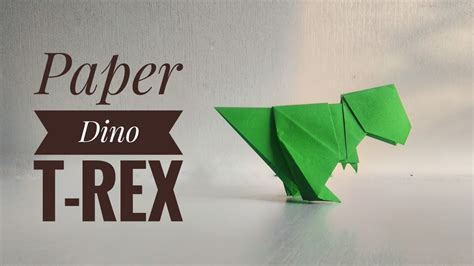 How To Make An Origami Dinosaur Paper Craft Origami T Rex Youtube