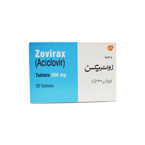 Zovirax Tab 200mg 1s Price In Pakistan