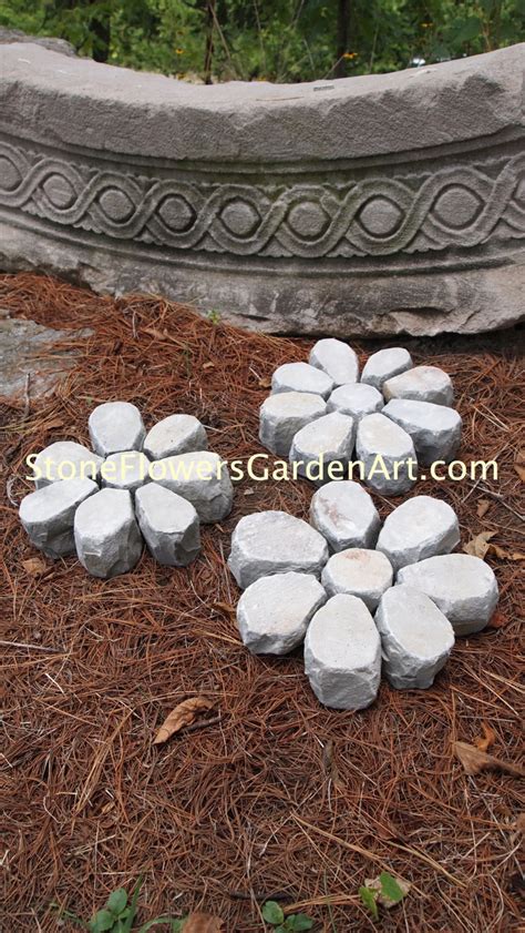 Stone Flowers Garden Art Flower Bouquet 2 - Etsy