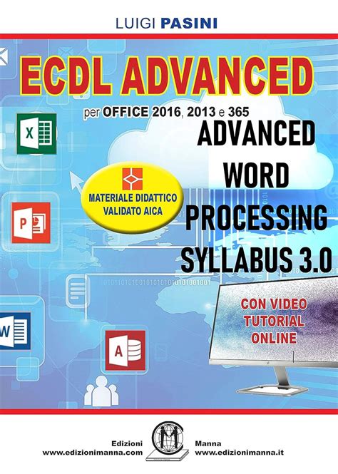 ECDL Advanced Word Processing Syllabus 3 0 Per Office 2016 2013 E 365