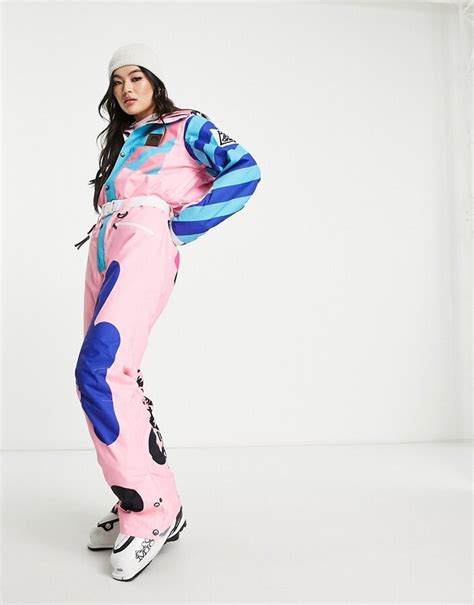 Old School Ski Oosc X Penfold Ski Suit In Pink Shopstyle Jackets