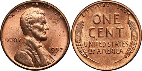 Usa Lincoln Cent D Wheat Ears Bu Ma Shops