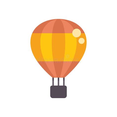 Yellow And Orange Hot Air Balloon Flying In The Air Stock Illustration Illustration Of Leisure