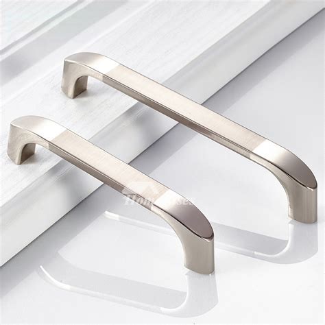 Silver Cabinet Handles Gold Brushed Zinc Alloy