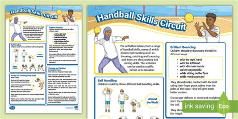 Drills For Handball KS2 Handball Skills Circuit Twinkl