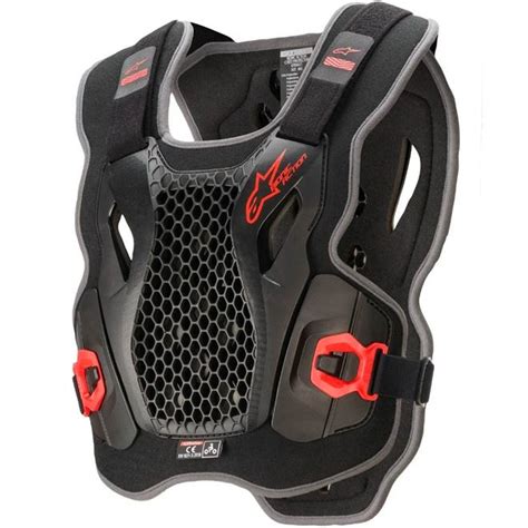 Colete Alpinestars Bionic Action Chest Preto Vermelho Grid Motors