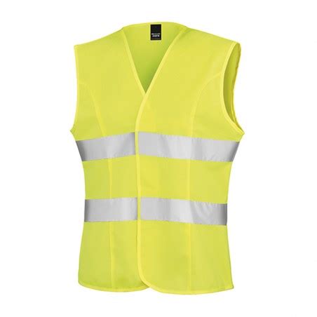 Gilet De S Curit Coupe Femme Personnalis Jaune Fluo Du Xs Au Xl