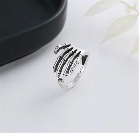 925 Sterling Silver Ring Five Finger Palm Ring Womens Etsy