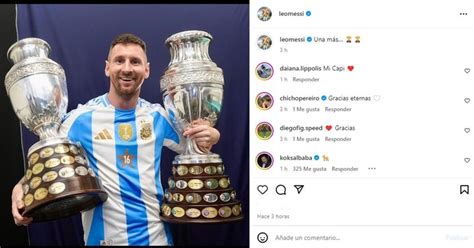 Messi Bicampe N De Su Copero Posteo A Los R Cords Que Rompi En Esta