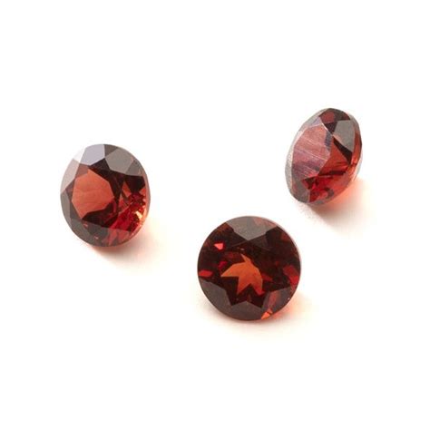 Round Stone Garnet 5 Mm Gavbari Semi Precious Stone Silvexcraft