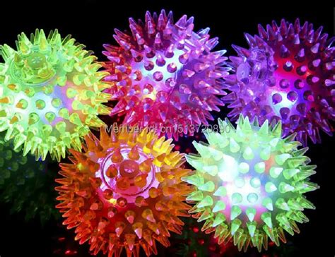 Wholesale.24 PCS For Dog Toy.Flashing Spiky Squeaky Ball,Pet Spike Ball ...