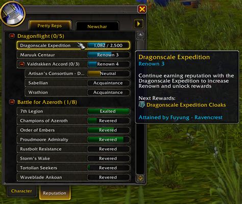 Pretty Reps World Of Warcraft Addons Curseforge