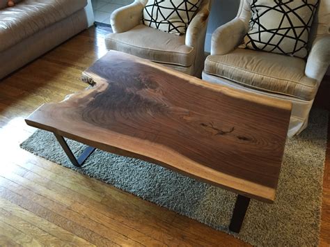 Black Walnut Slab Coffee Table Ambrose Woodworks