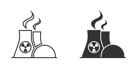 Premium Vector Nuclear Power Plant Icon Vector Illustration