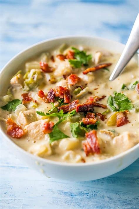 Creamy Bacon Chicken And Potato Chowder Recipe Sweet Cs Designs