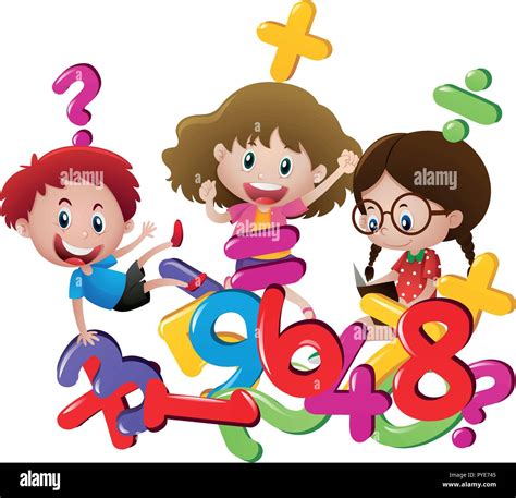 Kids learning numbers clipart hi-res stock photography and images - Alamy