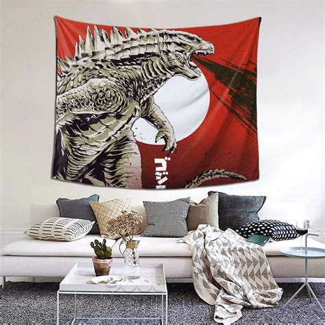 Amazon Godzilla Tapestry Wall Hanging Anime Tapestry Animated