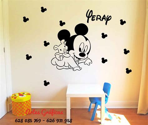 🥇vinilo Infantil Baby Mickey Para Habitación Vinil