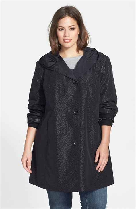 Gallery Animal Print Hooded Raincoat Plus Size Nordstrom