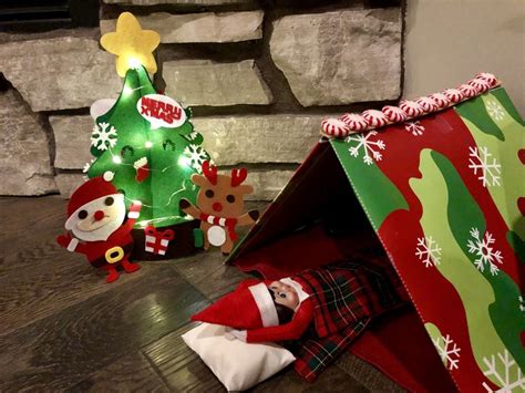 Elf On The Shelf Camping Idea With Free Printable From Eots