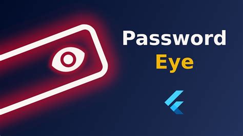 How To Create The Password Eye Of Textfield In Flutter [speed Code] Youtube