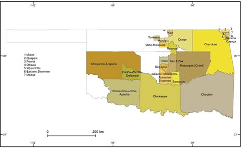 Jurisdictional boundaries of Tribal Nations in Oklahoma. Credit: Maria ...