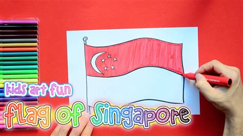 Singapore Flag Coloring Page