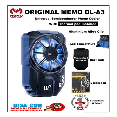 Jual Original Memo Dla Rgb Cooler Fancooler Semiconductor Pendingin Hp