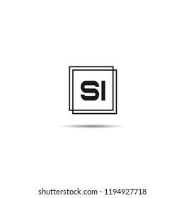 Initial Letter Si Logo Template Design Stock Vector Royalty Free