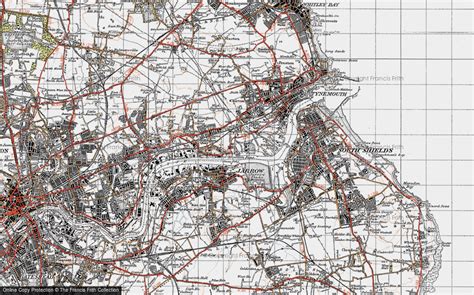 Historic Ordnance Survey Map Of South Shields 1947