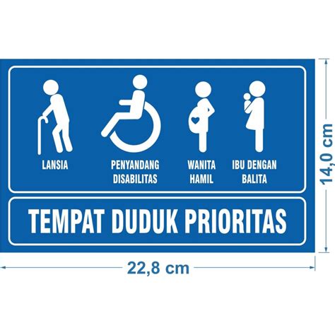 Stiker Vinyl Tempat Duduk Prioritas Lazada Indonesia