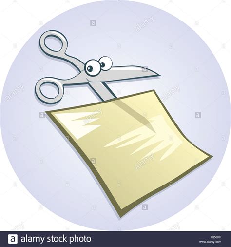 Cartoon Illustration Funny Scissors Stockfotos And Cartoon Illustration