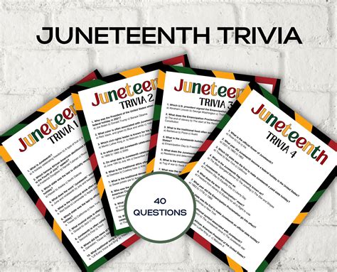 Juneteenth Trivia Bundle I Juneteenth Activities I African Etsy