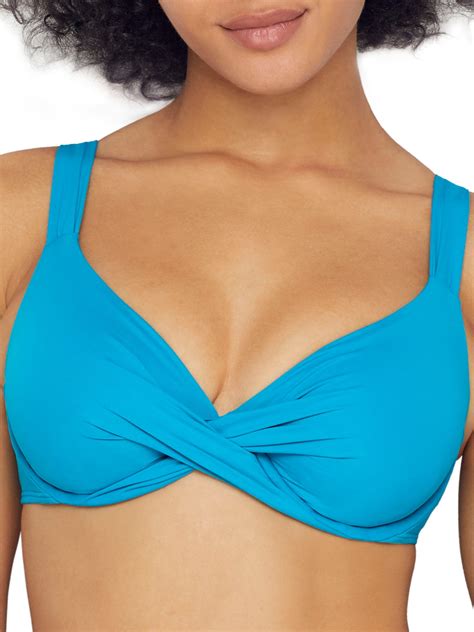 Anne Cole Signature Womens Live In Color Twist Front Bikini Top Style