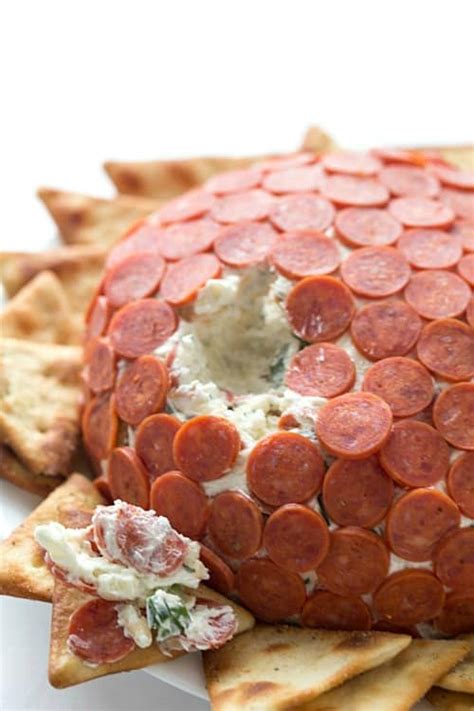 Pepperoni Pizza Cheese Ball ⋆ Real Housemoms