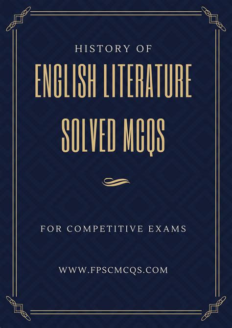 English Literature Mcqs For Competitive Exams Css Fpsc Ppsc