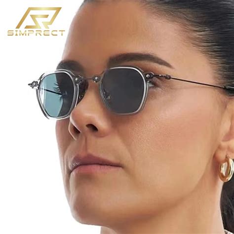 Simprect Y2k Steampunk Small Square Sunglasses Women 2023 Luxury Brand