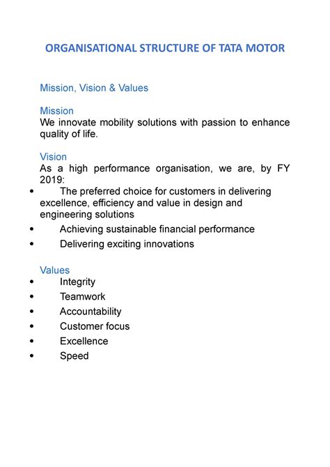 514056270 Organisational Structure Of Tata Motor Organisational Structure Of Tata Motor