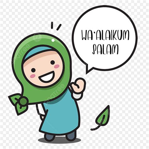 Muslim Girl Clipart Hd PNG Muslim Girl Waving Hand Said Wa Alaikum Al